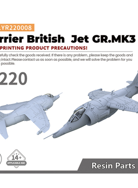 老姚手工坊 LYR220008 1/220 军事模型 英国 鹞式战斗机GR3   1pc