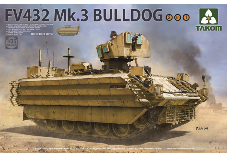 三花 2067 1/35 英国FV432 Mk.3斗牛犬装甲车 2选1