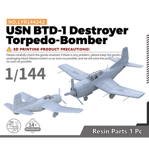 LYR144242 1/144 军事模型 美国 BTD-1 毁灭者 鱼雷轰炸机