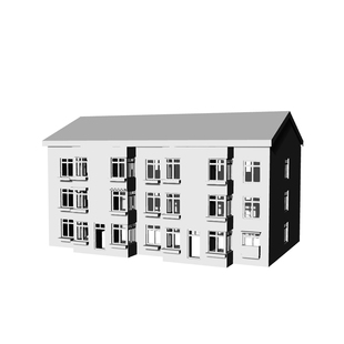 老姚手工坊 各比例 N比例 火车模型场景 筒子楼 1pcs