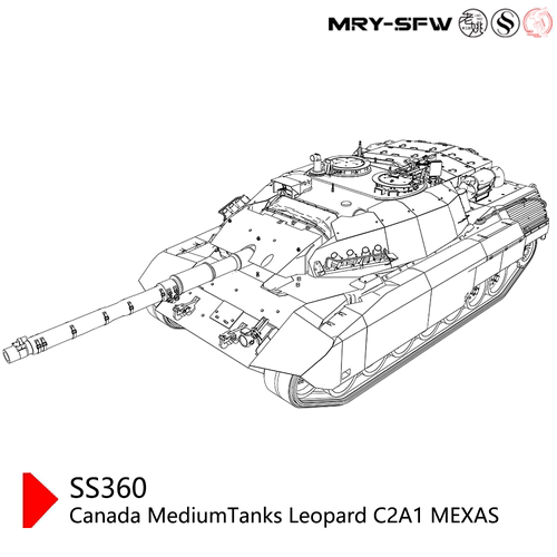预售SS35360 1/35 加拿大 豹C2A1 MEXAS 附加装甲中型坦克