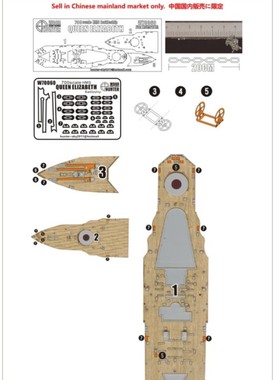 猎人 W70060 1/700 英国战列舰 伊莉莎白女王号1918 配号手05797