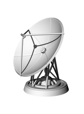 老姚手工坊  HO场景模型 卫星通信系统地面站接收天线 1pcs