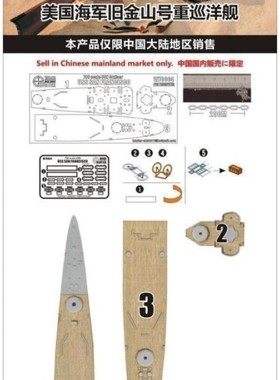 猎人 W70064 1/700 美国海军重巡洋舰 旧金山号 配号手05746