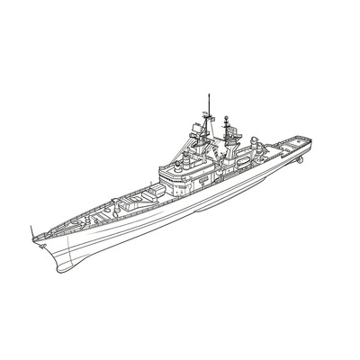 预售SSC144164/S  1/144 军事模型 美国 莱希级巡洋舰1968