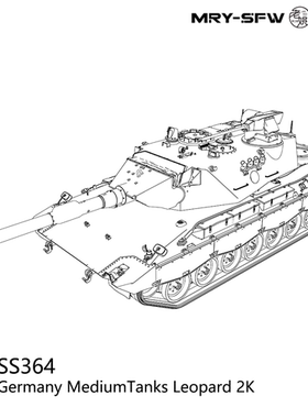 预售SSMODEL SS64364 1/64 军事模型 德国 豹2K中型坦克