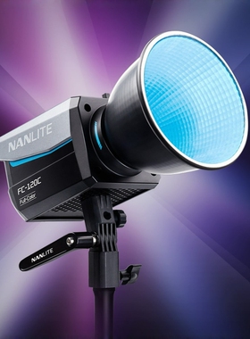 Nanlite南光彩色常亮灯FC-120C全彩LED彩光摄影补光灯RGB可调色温色彩直播间氛围灯光视频拍摄套装灯