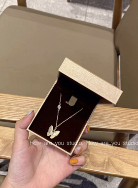 蝴蝶项链戒指耳环套装气质网红简约女小巧冷淡风项饰