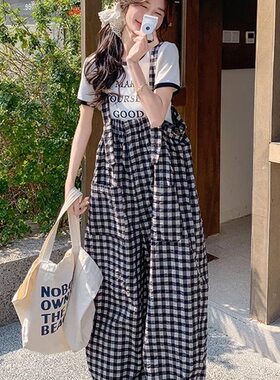 小个子宽松减龄阔腿连体裤女2026
