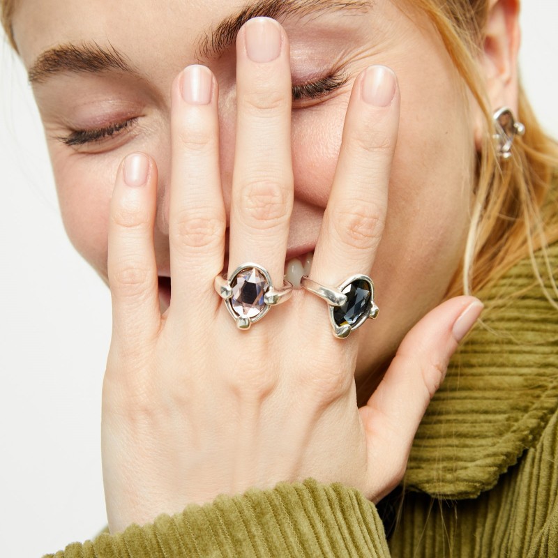 限量特价 西班牙小众潮牌UNOde50水晶戒指女戒手工不过敏欧美轻奢