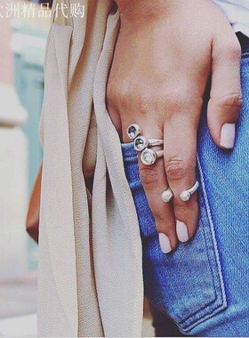 国现特价 西班牙小众潮牌UNOde50球球小戒指尾戒关节戒个性欧美