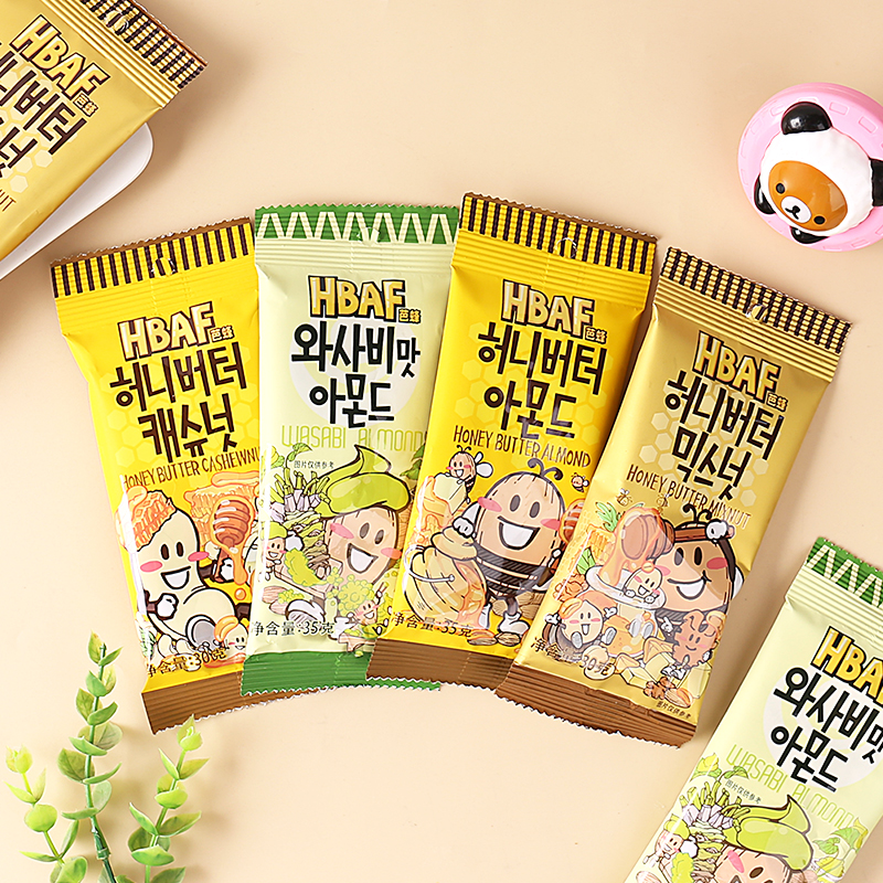 韩国原装进口芭蜂蜂蜜黄油扁桃仁混合坚果腰果仁休闲小吃网红零食