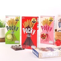 泰国pocky百奇巧克力涂层饼干棒草莓抹茶奶油曲奇多口味休闲零食