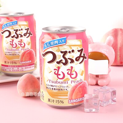 日本三佳利白桃味饮料水蜜桃果汁