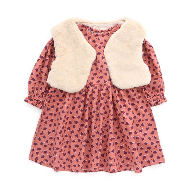 日单breeze新款女童连衣裙中长款女孩日系长袖裙子秋冬