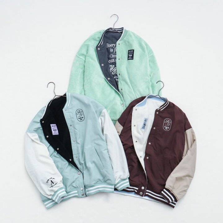 日单童装ALGY女孩秋冬外套 双面穿 女中大童夹克衫棒球服