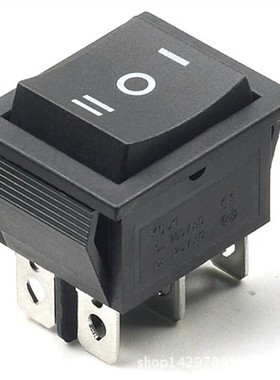 KCD4 16A 250v 电源开关 船型开关 翘板开关 黑色 6脚3档 31*25