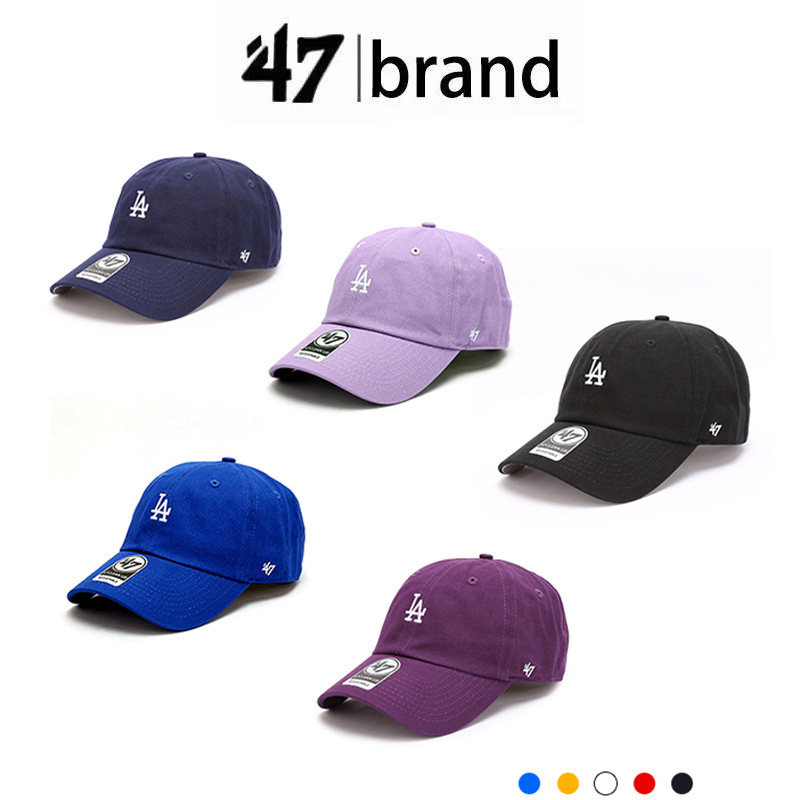 新款47brand软顶小标LA棒球帽春夏多色ny可调节潮牌男女鸭舌帽子