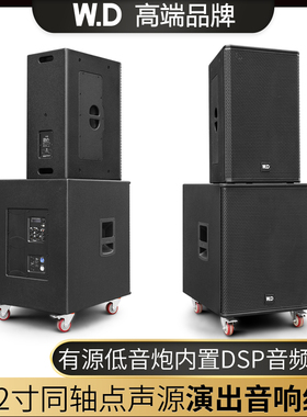 WDTAICHEE卧龍太極 双十二同轴有源18寸低音炮处理器乐队演出音响