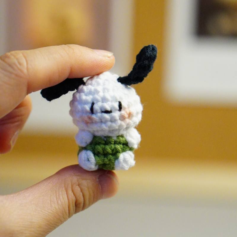 手工编织小狗挂件毛线针织钥匙扣