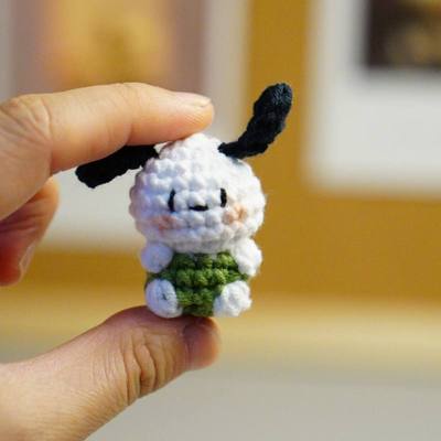 手工编织小狗挂件毛线针织钥匙扣
