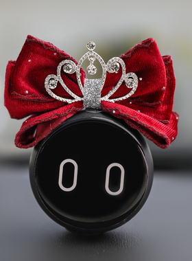 【自制】汽车装饰摆件蝴蝶结水钻皇冠车载饰品女士车内饰品nomi