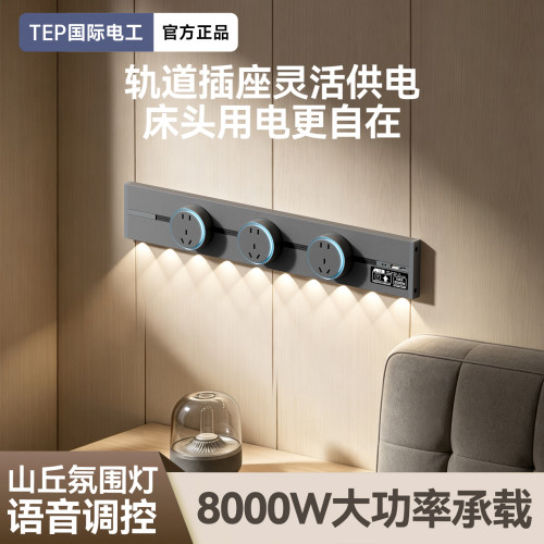 国际电工明装可移动感应柔光轨道