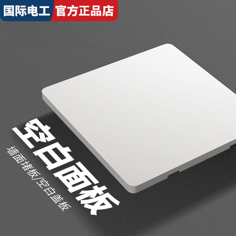 国际电工超薄空白面板插座开关