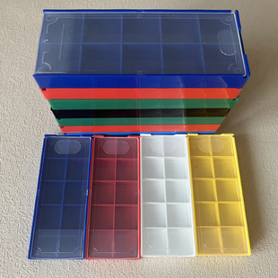 单边推数控刀片包装盒 硬质合金刀片盒子 刀垫 刀粒 塑料10格盒子