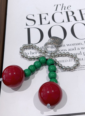 小红书同款红色大樱桃挂件ins风高品质串珠包挂钥匙扣时尚配饰新