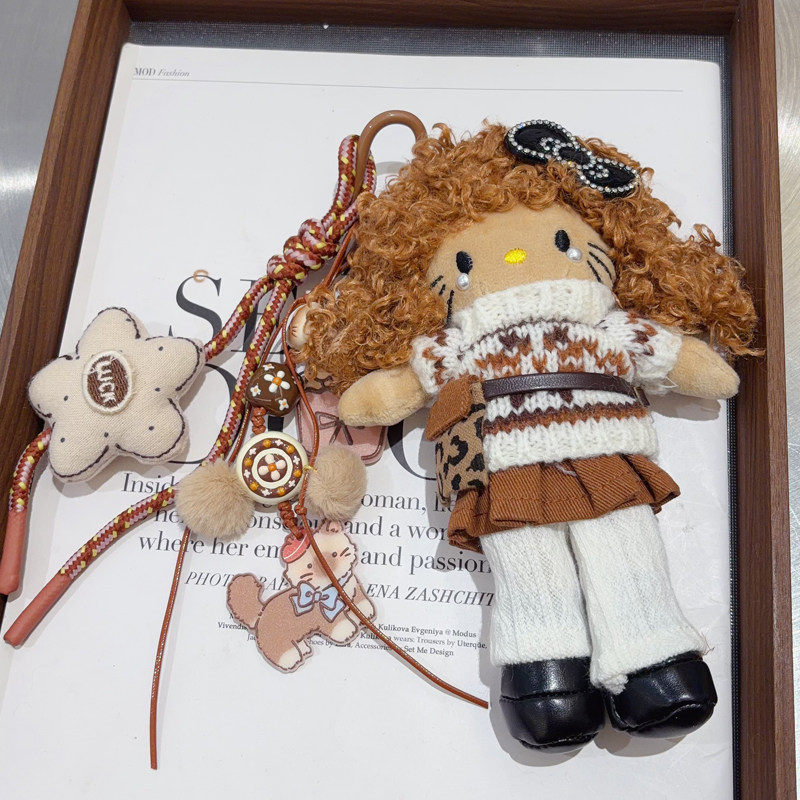 可爱泰迪卷毛爆炸头黑皮长腿KT立体公仔报阿伯挂件手工饰品钥匙扣,服饰配件/皮带/帽子/围巾,包挂件,淘宝优惠券,粉丝福利购,淘宝优惠卷