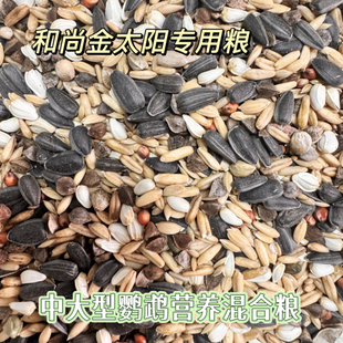 中型鹦鹉小太阳鹦鹉鸟粮和尚黄边绿颊亚历凯克绯胸鹦鹉金太阳饲料