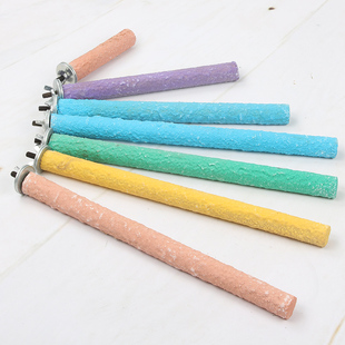 虎皮鹦鹉站杆磨爪棒磨牙棒磨砂站棍站架八哥画眉鸟沙杠鸟笼配件