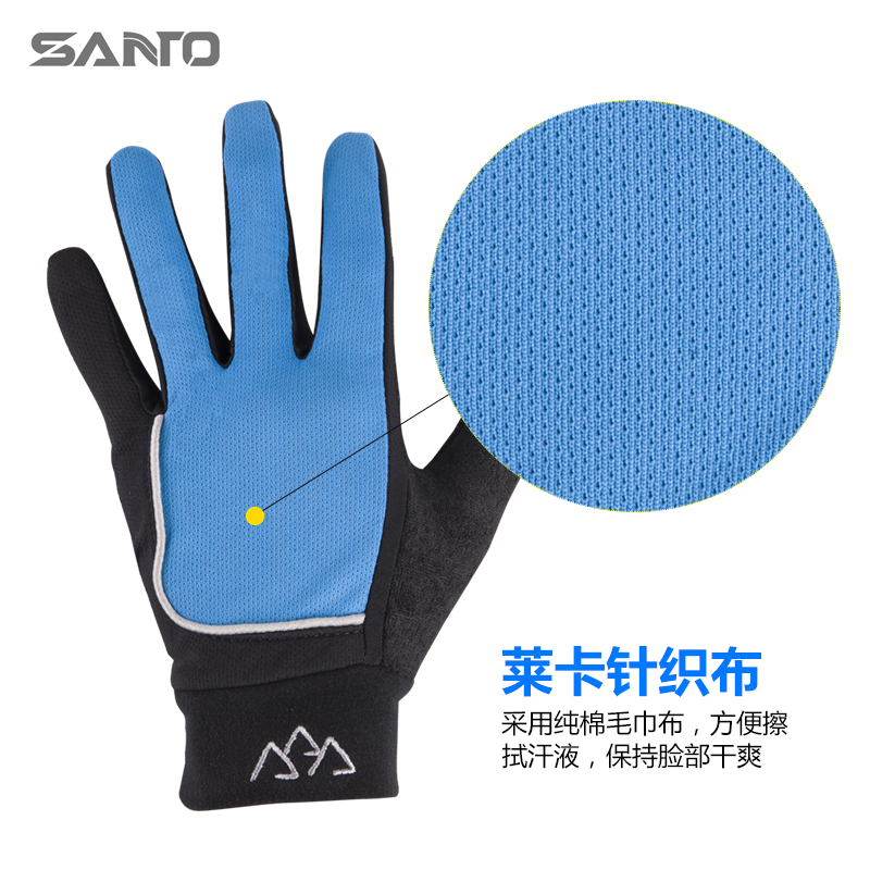 Gants de cyclisme mixte SANTO - Ref 2252607 Image 3