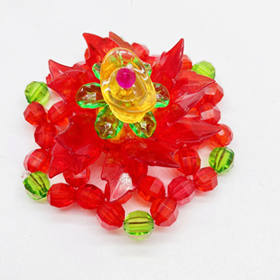 斋菜花串珠手工定制莆田供果装饰斋菜花拜佛串珠塑料斋菜花珠