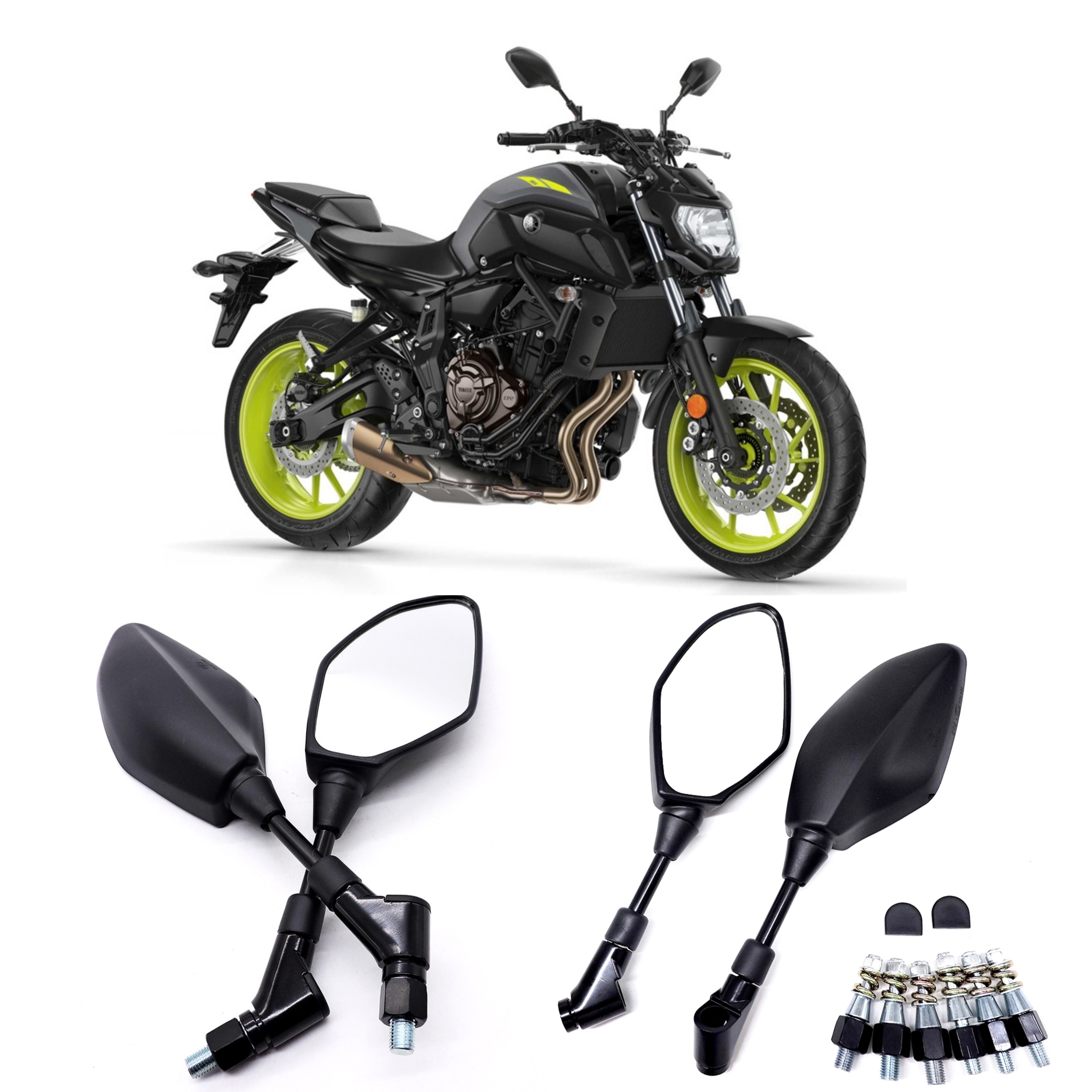 适用雅马哈摩托车MT09MT07后视镜XJ6FZ6FZ1 FZ8N MT10 MT03后视镜