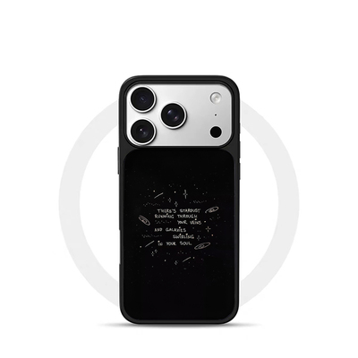 ins个性星系灵魂黑边电镀银磁吸适用苹果iPhone17promax手机壳1615pro小米1415Pro华为mate60p70三星S23防摔