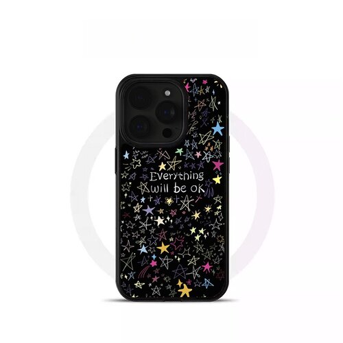 ins满屏五角星亚克力黑边磁吸适用苹果iPhone16promax手机壳1312pro小米1415Pro华为mate60p70三星S23防摔