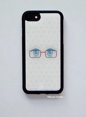 波点二次元眼睛亚克力黑边磁吸适用苹果iPhone16promax手机壳1312pro小米1415Pro华为mate60p70三星S23防摔