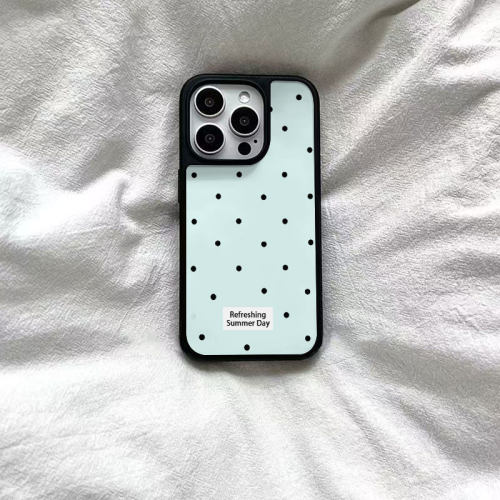 ins风清新波点黑边软壳磁吸适用苹果小米iPhone17promax手机壳1613pro小米1415Pro华为mate60p70三星S23防摔