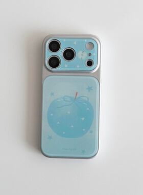 ins风蓝色苹果大视窗亚克力全包精孔手机壳适用苹果iPhone17promax高级感保护套小众16plus15pro14防摔13pro