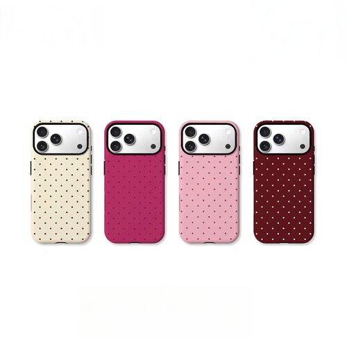 ins风多色简约波点适用iPhone17/16pro手机壳华为mate60软OPPOreon12苹果14vivoX200一加ACE3V荣耀200菲林壳