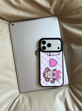 ins可爱复古波点猴子电镀银磁吸适用苹果iPhone17promax手机壳1615pro小米1415Pro华为mate80p70三星S23防摔