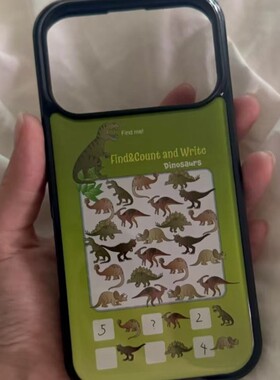 ins风复古绿色恐龙黑边软壳磁吸适用苹果iPhone17promax手机壳1615pro小米1415Pro华为mate60p70三星S23防摔