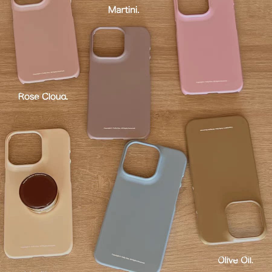 ins风简约纯色菲林硬壳适用苹果15promax手机壳可爱iphone14pro保护套情侣款13/12新款mate60女11小众xr男x