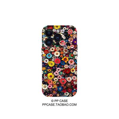 小众艺术繁花 适用iPhone16/15promax手机壳小米14苹果13新款vivox100软iqoo12简约红米k70华为pura70保护套