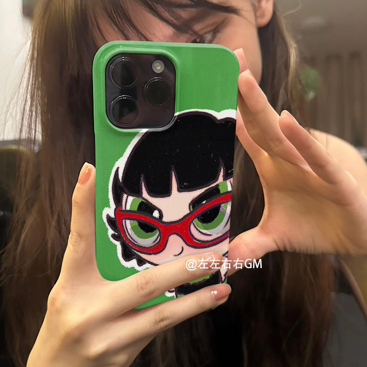 适用于苹果16promax飞天小女警手机壳新款外壳ins风iPhone16pro可爱15菲林14创意13小众11高级感艺术卷毛姐xr