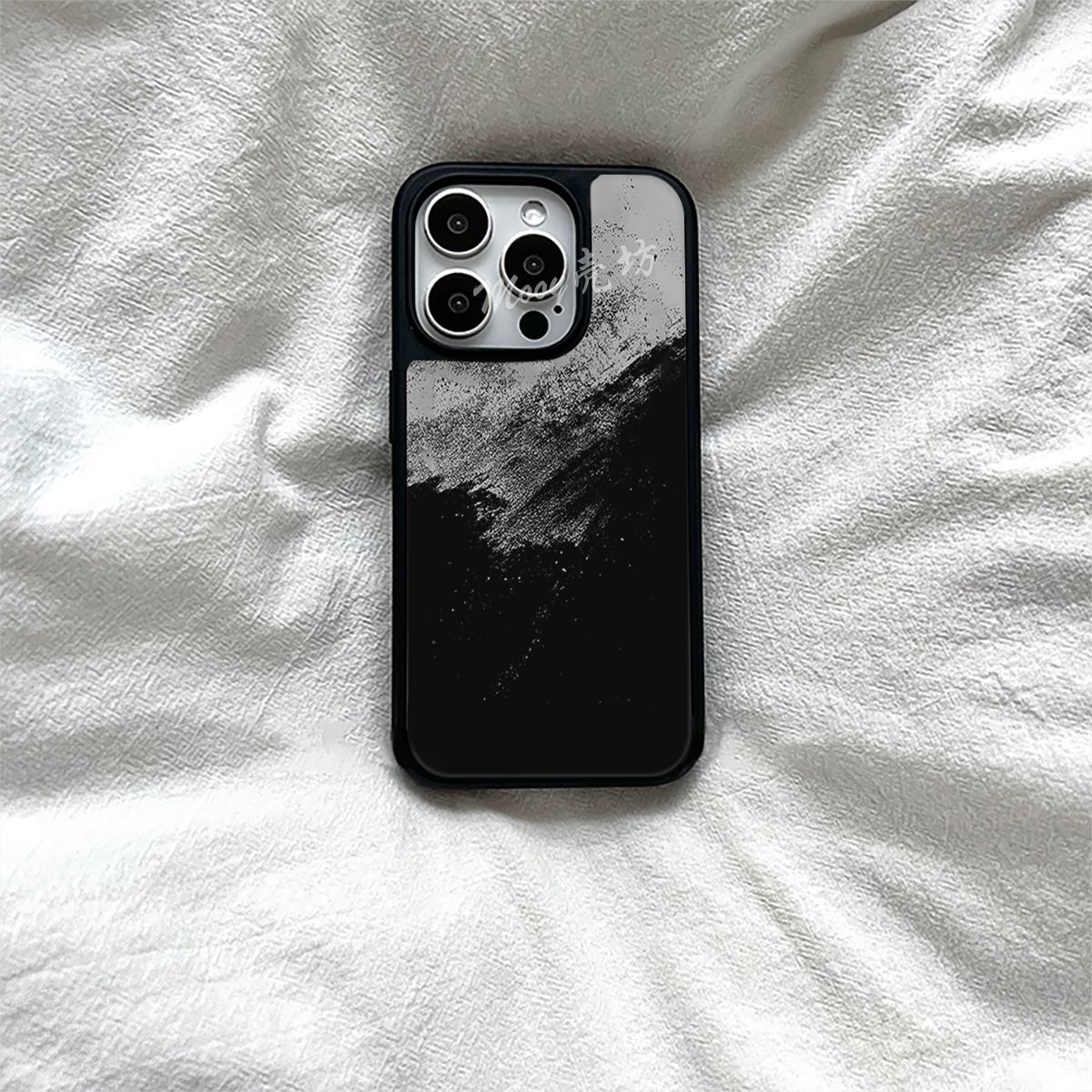 原创复古个性画沙亚克力黑边磁吸适用苹果iPhone16promax手机壳1315pro小米14Pro华为mate60p70三星S23防摔