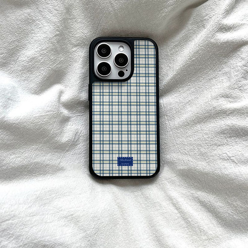 ins复古个性格纹亚克力黑边磁吸适用苹果iPhone16promax手机壳1312pro小米1415Pro华为mate60p70三星S23防摔