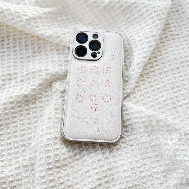 ins复古水果星星皮质适用于苹果小米iPhone17promax